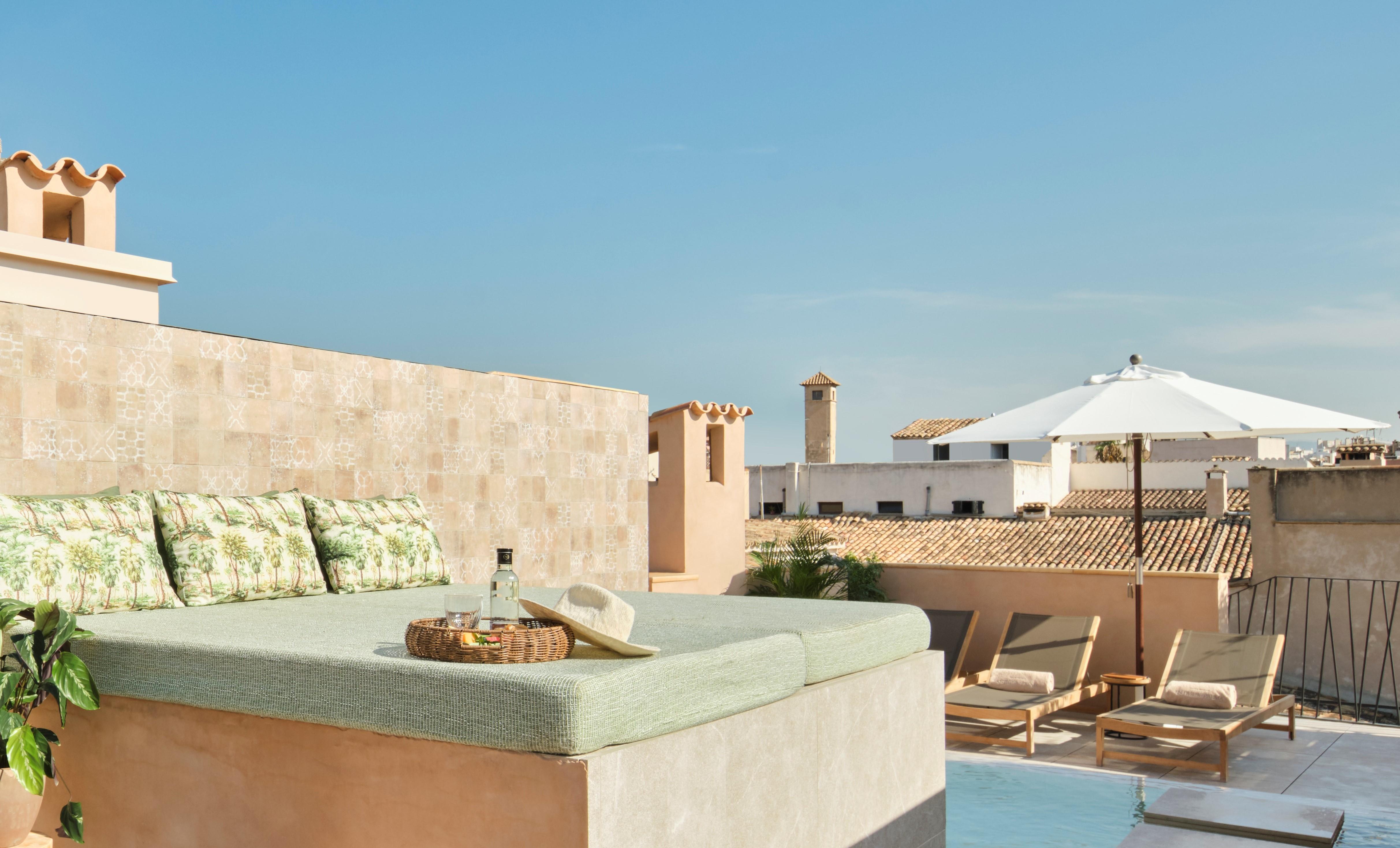 Hotel Antigua Palma - Casa Noble Exteriér fotografie Rooftop terrace at the Hotel Villa Bonita